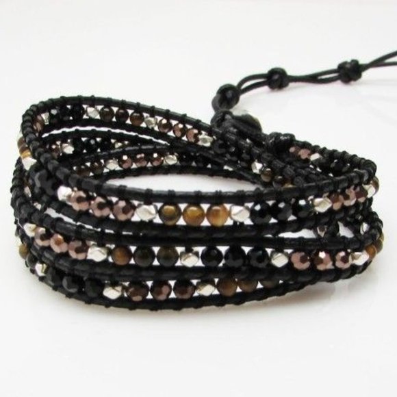SueSue Jewelry - NEW Handmade Natural Stones 3 Wraps Bracelet